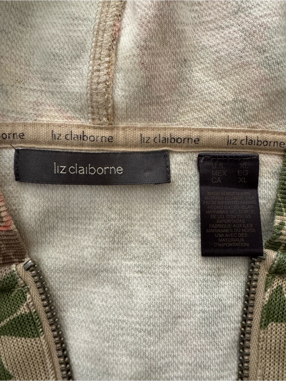 Liz Claiborne Vintage Cottagecore Floral
Corduroy Ribbed Zip Up Hoodie Jacket XL - Picture 3 of 10